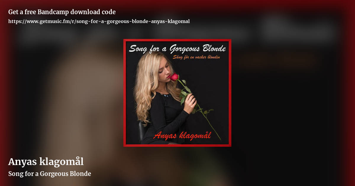Anyas klagomål by Song for a Gorgeous Blonde, landscape promo share image