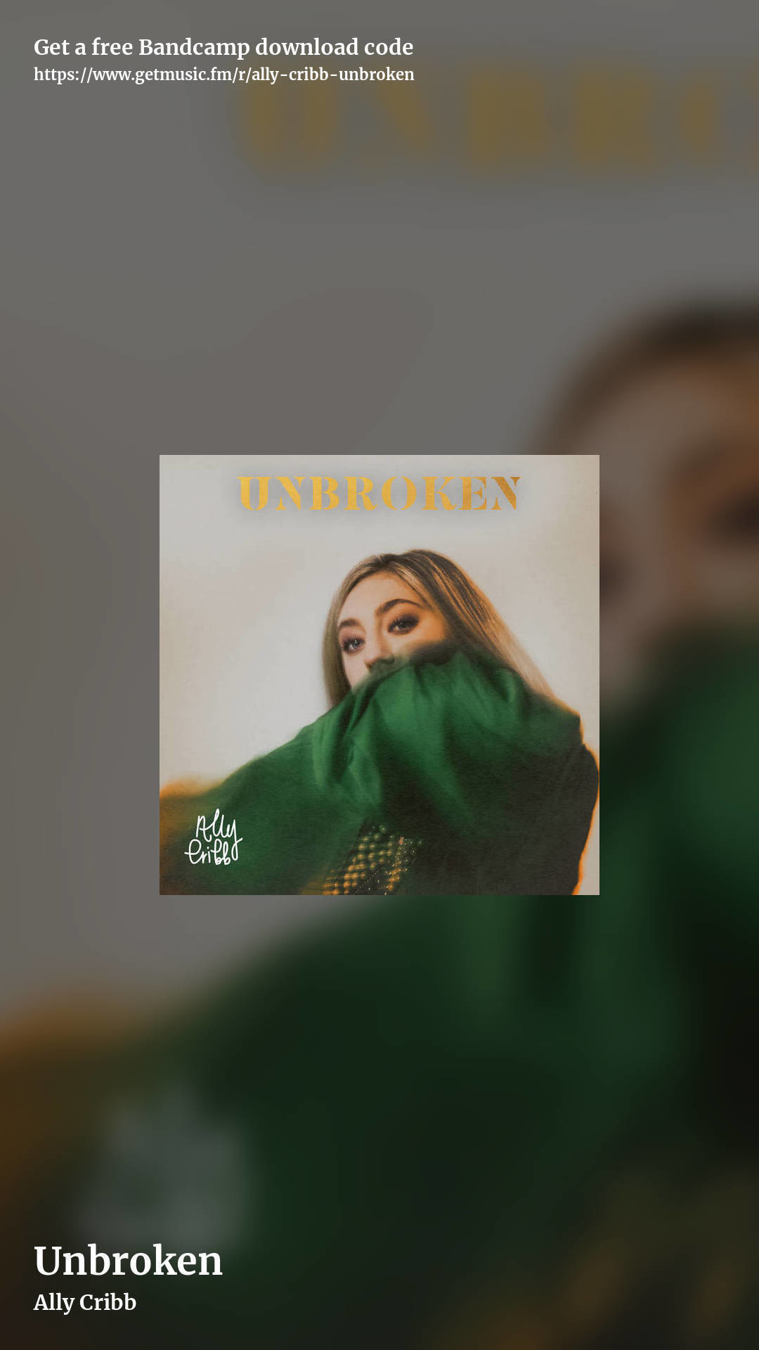 Unbroken by Ally Cribb , story promo share image