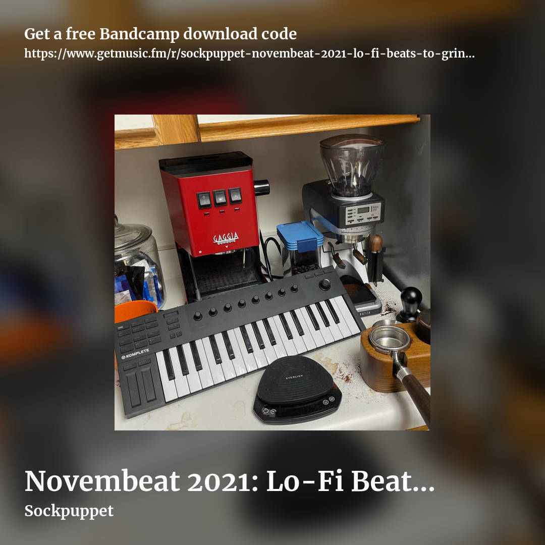 Novembeat 2021: Lo​-​Fi Beats to Grind Coffee To by Sockpuppet, square promo share image
