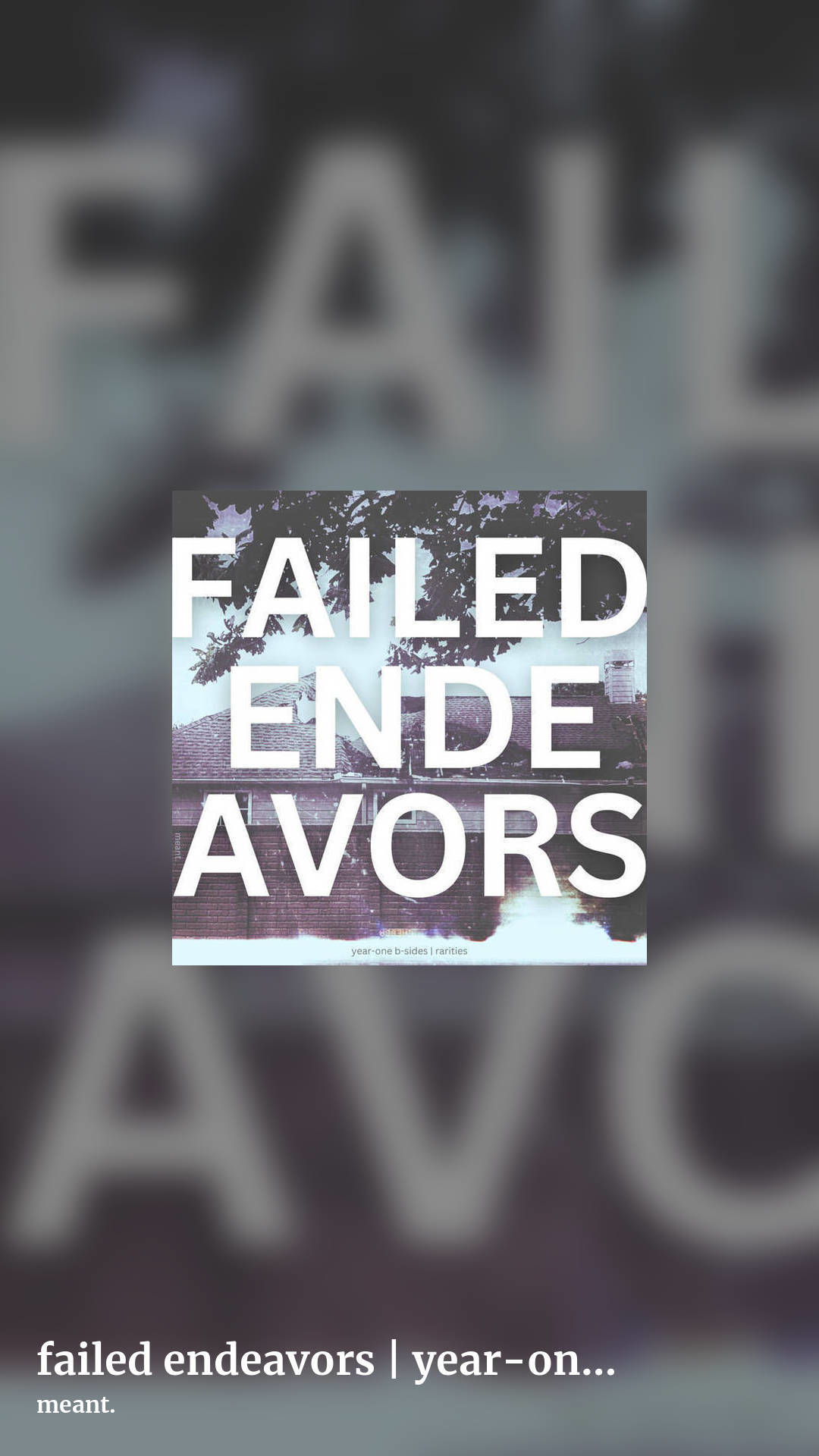 failed endeavors | year​-​one b​-​sides & rarities by meant., story clean share image