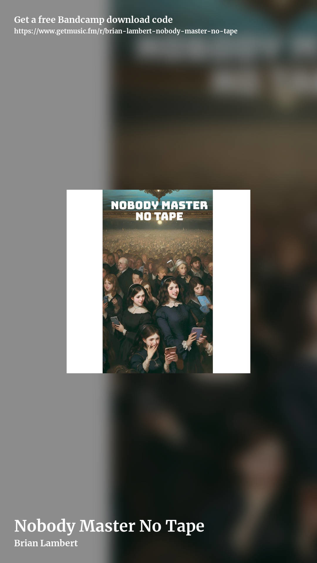 Nobody Master No Tape by Brian Lambert, story promo share image