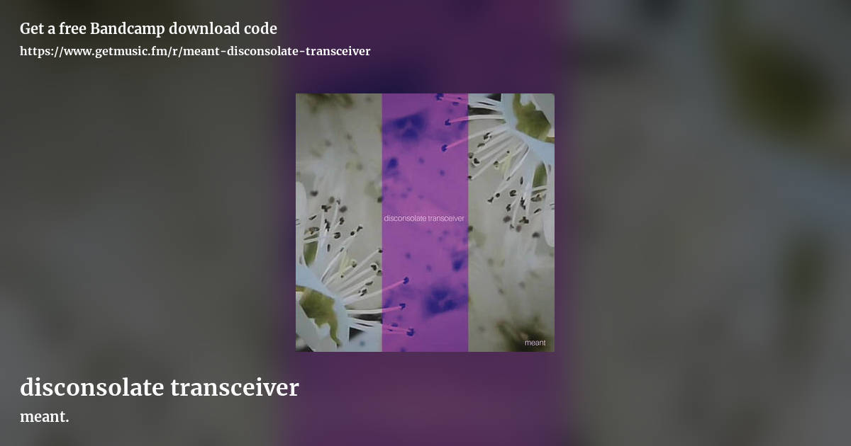 disconsolate transceiver by meant., landscape promo share image