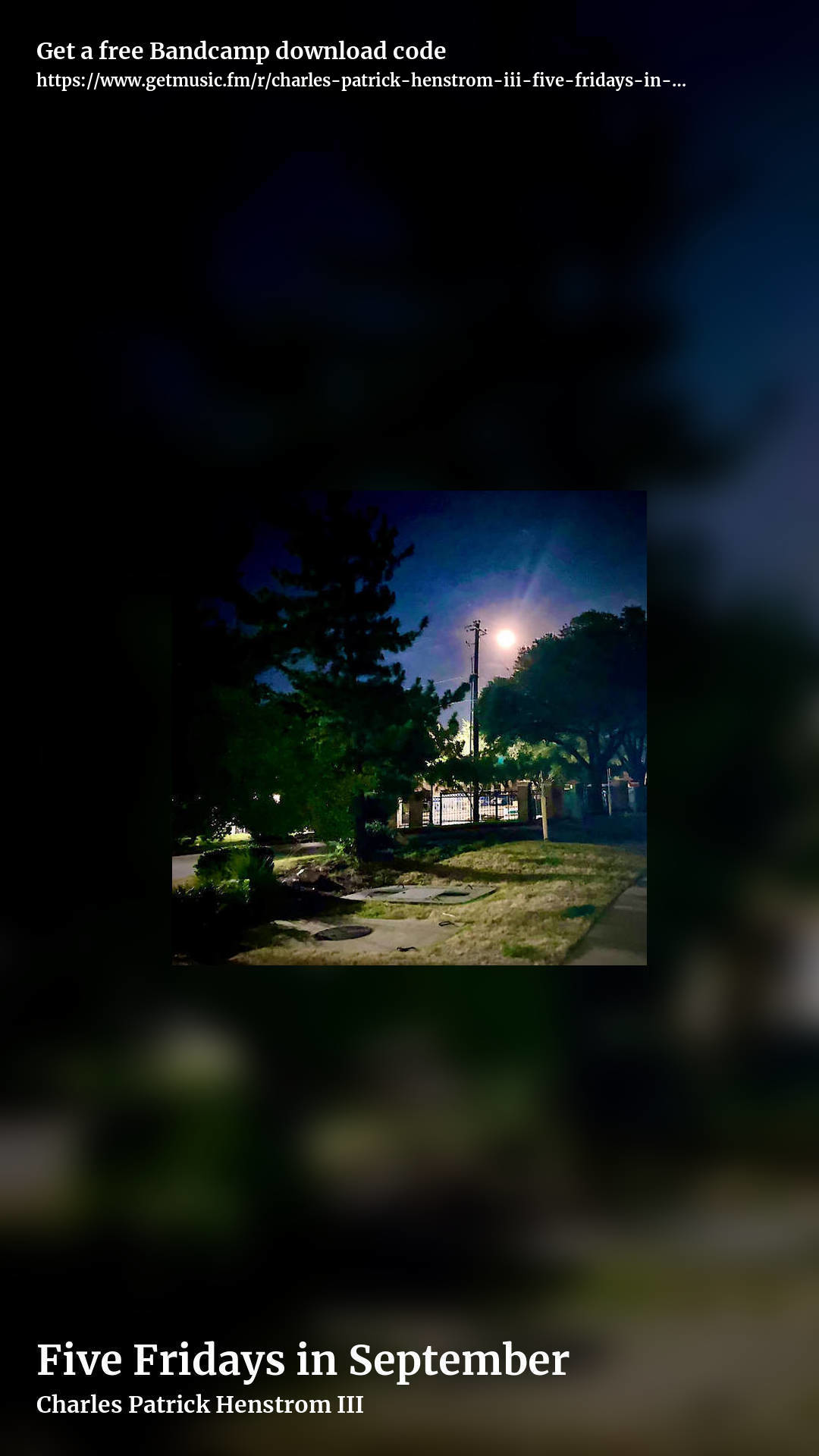 Five Fridays in September by Charles Patrick Henstrom III, story promo share image