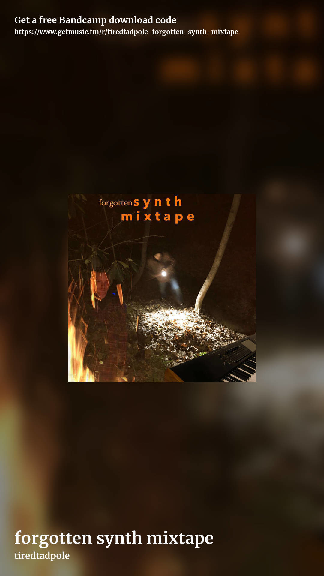 forgotten synth mixtape by tiredtadpole, story promo share image