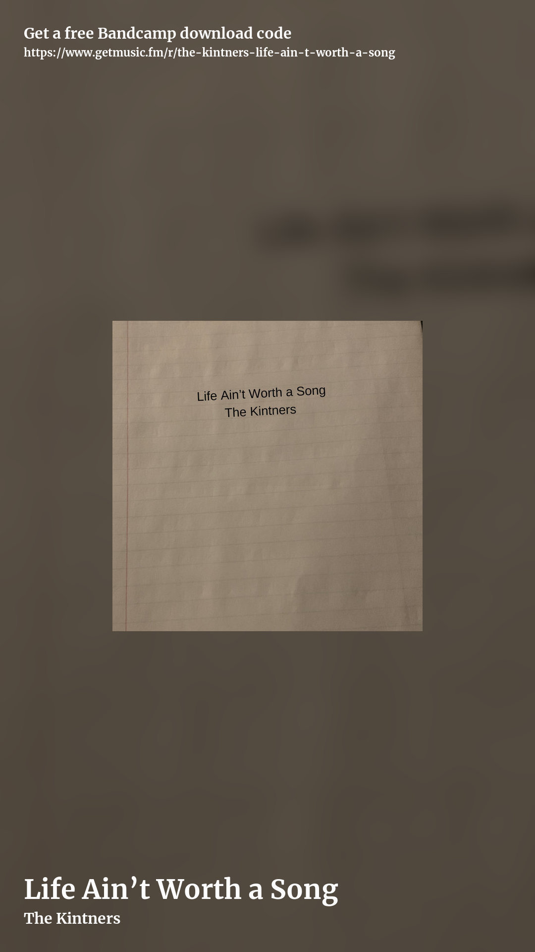 Life Ain​’​t Worth a Song by The Kintners, story promo share image