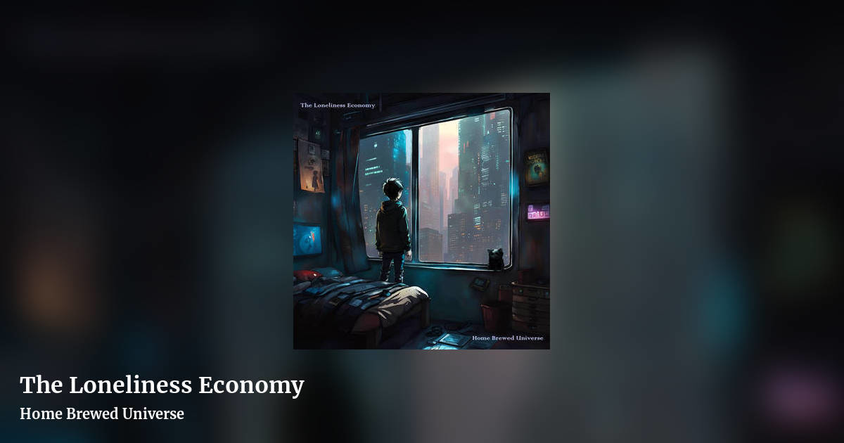 The Loneliness Economy by Home Brewed Universe, landscape clean share image