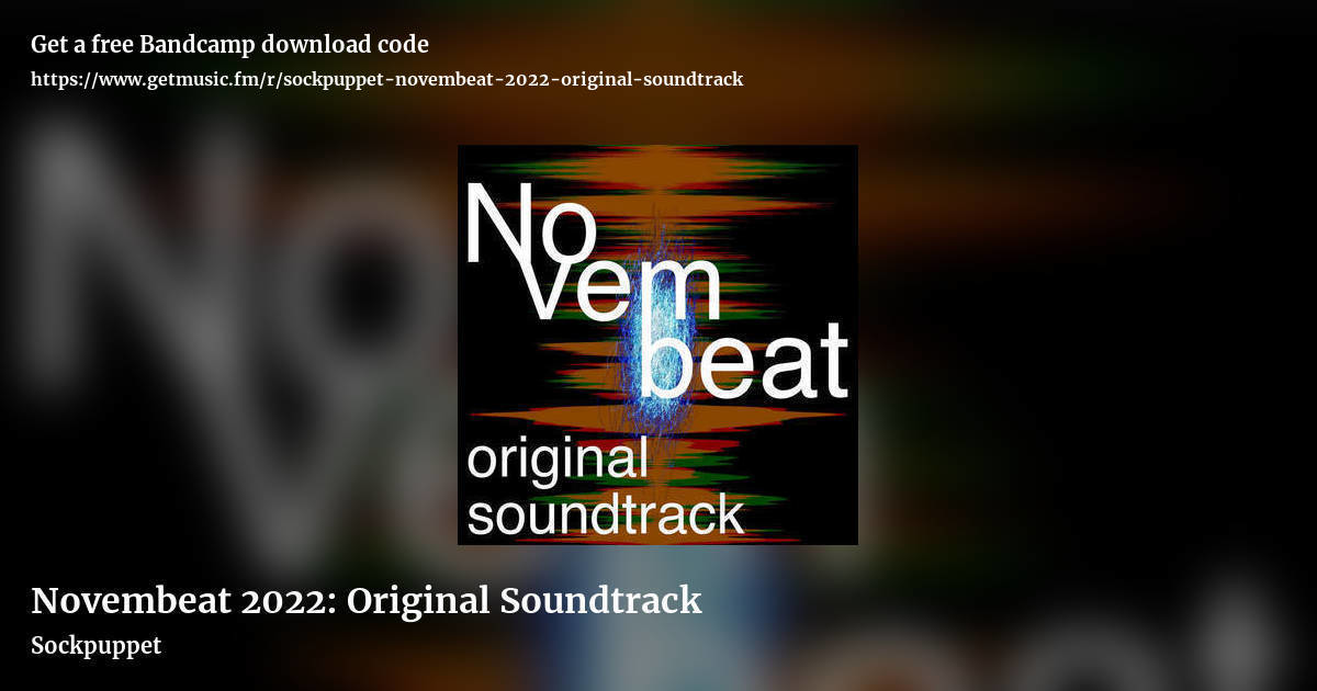 Novembeat 2022: Original Soundtrack by Sockpuppet, landscape promo share image