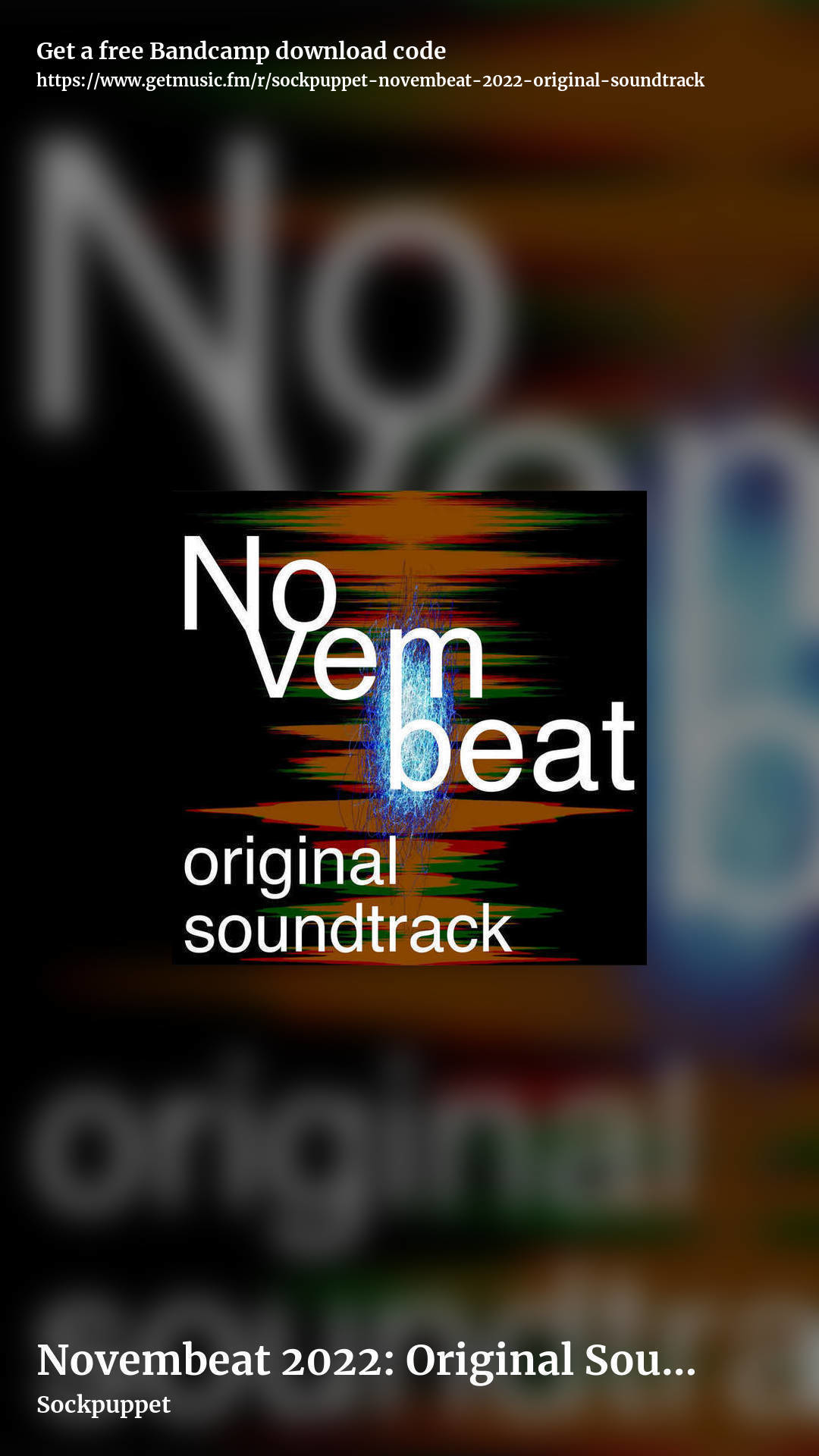 Novembeat 2022: Original Soundtrack by Sockpuppet, story promo share image
